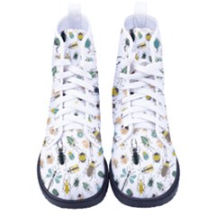 Insect Animal Pattern Men s High-top Canvas Sneakers