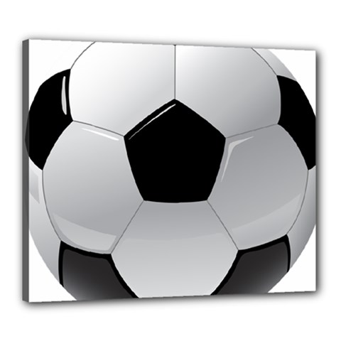 Soccer Ball Canvas 24  X 20  (stretched) by Ket1n9