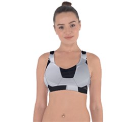 Soccer Ball Cross String Back Sports Bra by Ket1n9