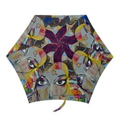 Graffiti-mural-street-art-painting Mini Folding Umbrellas by Ket1n9