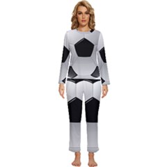 Soccer Ball Womens  Long Sleeve Lightweight Pajamas Set by Ket1n9