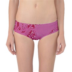 Pink Circuit Pattern Classic Bikini Bottoms by Ket1n9