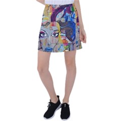 Graffiti-mural-street-art-painting Tennis Skirt by Ket1n9