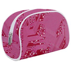 Pink Circuit Pattern Make Up Case (medium) by Ket1n9