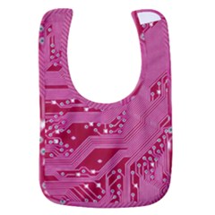 Pink Circuit Pattern Baby Bib by Ket1n9