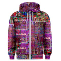 Technology Circuit Board Layout Pattern Men s Zipper Hoodie by Ket1n9