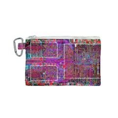 Technology Circuit Board Layout Pattern Canvas Cosmetic Bag (small) by Ket1n9