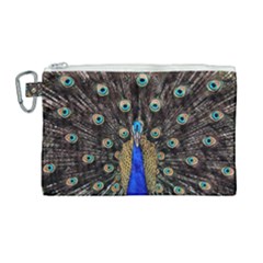 Peacock Canvas Cosmetic Bag (large) by Ket1n9