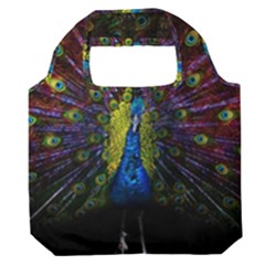 Beautiful Peacock Feather Premium Foldable Grocery Recycle Bag by Ket1n9