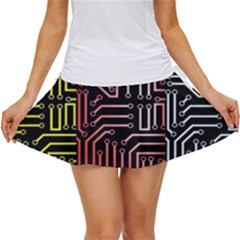 Circuit Board Seamless Patterns Set Women s Skort