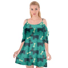 Happy-dogs Animals Pattern Cutout Spaghetti Strap Chiffon Dress by Ket1n9