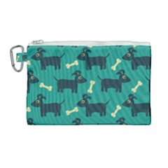 Happy-dogs Animals Pattern Canvas Cosmetic Bag (large) by Ket1n9