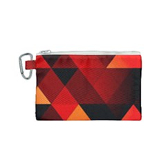 Abstract Triangle Wallpaper Canvas Cosmetic Bag (small) by Ket1n9
