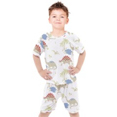 Dinosaur Art Pattern Kids  T-shirt And Shorts Set by Ket1n9