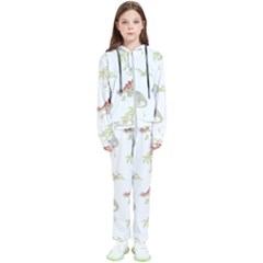 Dinosaur Art Pattern Kids  Tracksuit by Ket1n9