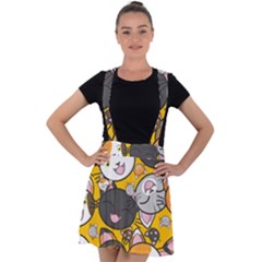 Cats-cute-kitty-kitties-kitten Velvet Suspender Skater Skirt by Ket1n9