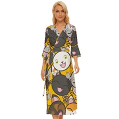 Cats-cute-kitty-kitties-kitten Midsummer Wrap Dress by Ket1n9