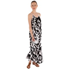 Ying Yang Tattoo Cami Maxi Ruffle Chiffon Dress by Ket1n9