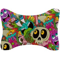 Crazy Illustrations & Funky Monster Pattern Seat Head Rest Cushion by Ket1n9