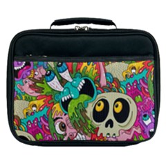 Crazy Illustrations & Funky Monster Pattern Lunch Bag by Ket1n9