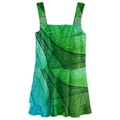 Sunlight Filtering Through Transparent Leaves Green Blue Kids  Layered Skirt Swimsuit by Ket1n9
