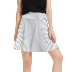 Background-pattern-stripe Waistband Skirt