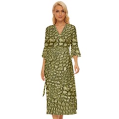 Aligator-skin Midsummer Wrap Dress