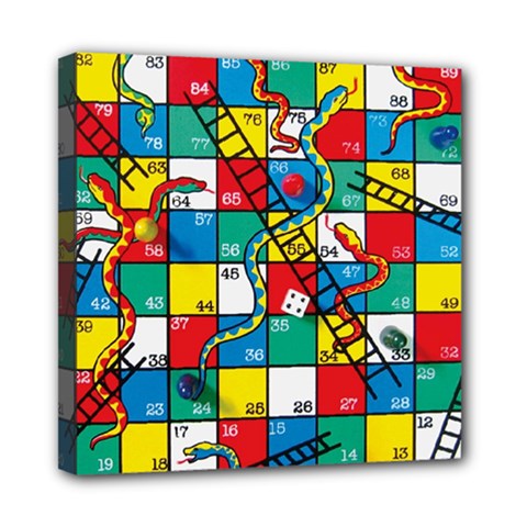 Snakes And Ladders Mini Canvas 8  X 8  (stretched) by Ket1n9