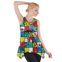 Snakes And Ladders Side Drop Tank Tunic by Ket1n9