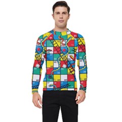 Snakes And Ladders Men s Long Sleeve Rash Guard by Ket1n9