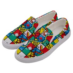 Snakes And Ladders Men s Canvas Slip Ons by Ket1n9