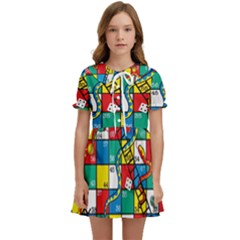 Snakes And Ladders Kids  Sweet Collar Dress by Ket1n9