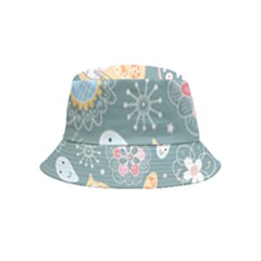 Cute Cat Background Pattern Inside Out Bucket Hat (kids) by Ket1n9