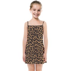 Tiger Skin Art Pattern Kids  Summer Sun Dress by Ket1n9