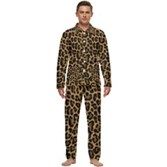 Tiger Skin Art Pattern Men s Long Sleeve Velvet Pocket Pajamas Set by Ket1n9