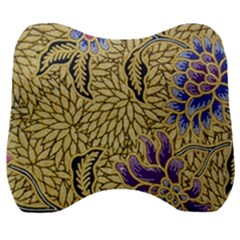 Traditional Art Batik Pattern Velour Head Support Cushion by Ket1n9