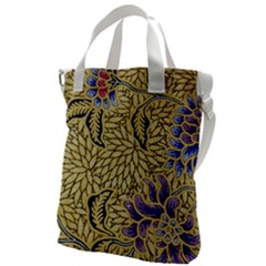 Traditional Art Batik Pattern Canvas Messenger Bag by Ket1n9