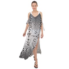 Science Formulas Maxi Chiffon Cover Up Dress