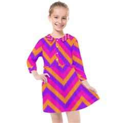 Chevron Kids  Quarter Sleeve Shirt Dress by Ket1n9