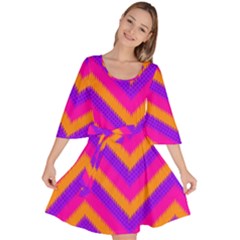 Chevron Velour Kimono Dress by Ket1n9