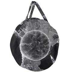 Space-universe-earth-rocket Giant Round Zipper Tote by Ket1n9