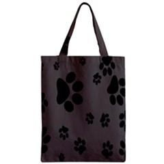 Dog-foodprint Paw Prints Seamless Background And Pattern Zipper Classic Tote Bag by Ket1n9