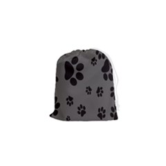 Dog-foodprint Paw Prints Seamless Background And Pattern Drawstring Pouch (xs) by Ket1n9