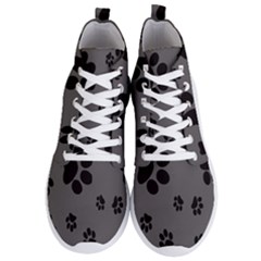 Dog-foodprint Paw Prints Seamless Background And Pattern Men s Lightweight High Top Sneakers