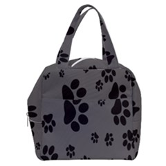 Dog-foodprint Paw Prints Seamless Background And Pattern Boxy Hand Bag