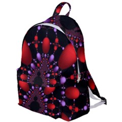 Fractal Red Violet Symmetric Spheres On Black The Plain Backpack