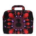 Fractal Red Violet Symmetric Spheres On Black MacBook Pro 13  Shoulder Laptop Bag  View4