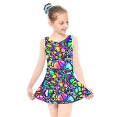 Network-nerves-nervous-system-line Kids  Skater Dress Swimsuit by Ket1n9