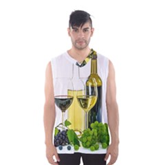 White-wine-red-wine-the-bottle Men s Basketball Tank Top