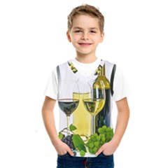 White-wine-red-wine-the-bottle Kids  Basketball Tank Top